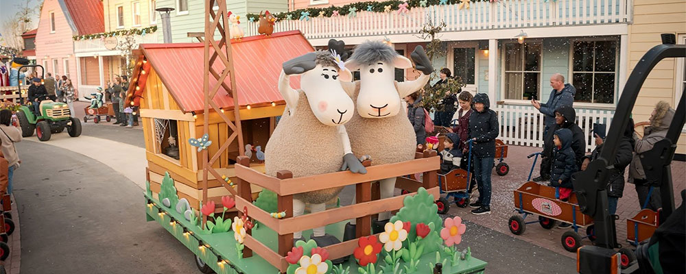 De winterse parade op Familie Resort Molenwaard