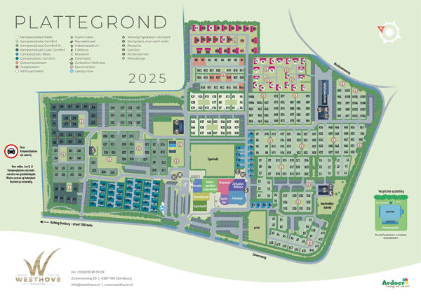 Plattegrond van Ardoer Westhove