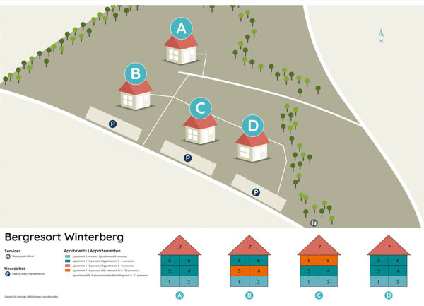 Plattegrond van Bergresort Winterberg