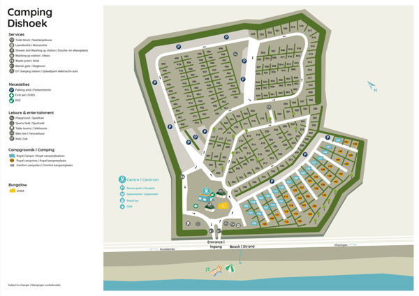 Plattegrond van Camping Dishoek