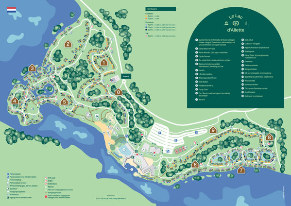 Plattegrond van Center Parcs Le Lac d'Ailette