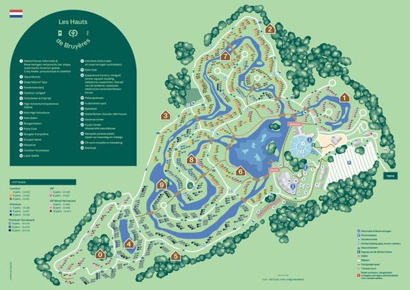 Plattegrond van Center Parcs Les Hauts de Bruyères