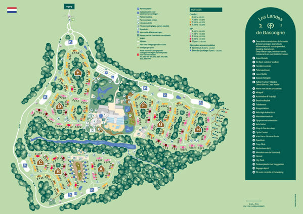 Plattegrond van Center Parcs Les Landes de Gascogne