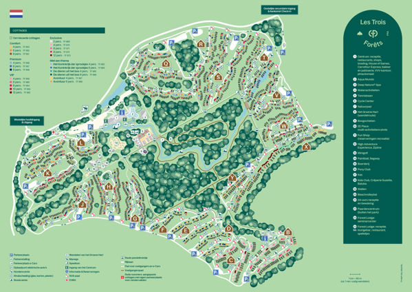 Plattegrond van Center Parcs Les Trois Forêts
