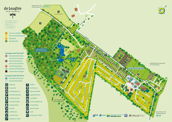 Plattegrond van De Leughte Resort Renswoude