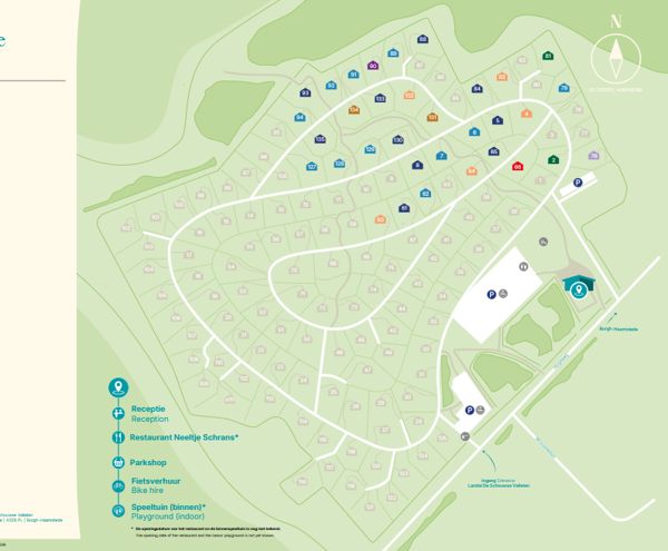 Plattegrond van De Schouwse Valleien