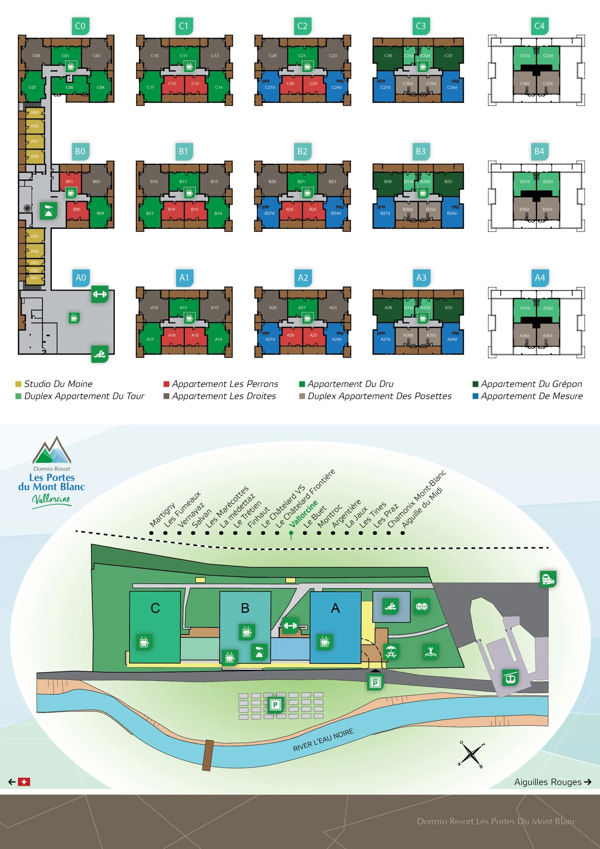 Plattegrond van Dormio Les Portes Du Mont Blanc