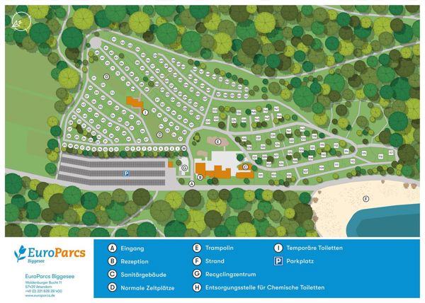 Plattegrond van EuroParcs Biggesee