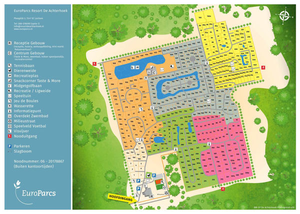 Plattegrond van EuroParcs De Achterhoek