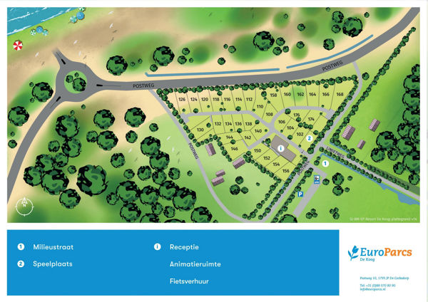 Plattegrond van EuroParcs De Koog