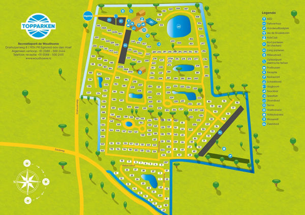 Plattegrond van EuroParcs De Woudhoeve