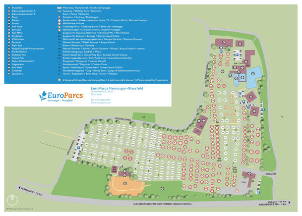 Plattegrond van EuroParcs Hermagor-Nassfeld