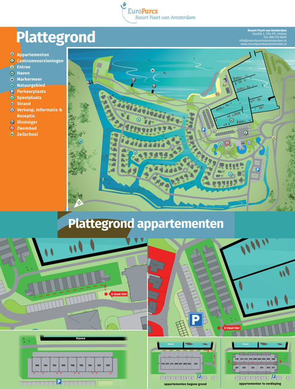 Plattegrond van EuroParcs Poort van Amsterdam