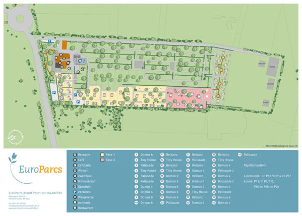 Plattegrond van Europarcs Poort van Maastricht