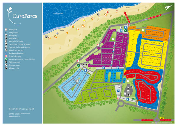 Plattegrond van EuroParcs Poort van Zeeland