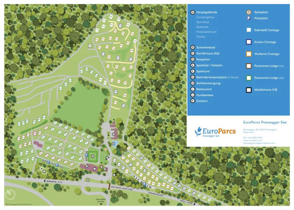 Plattegrond van EuroParcs Pressegger See