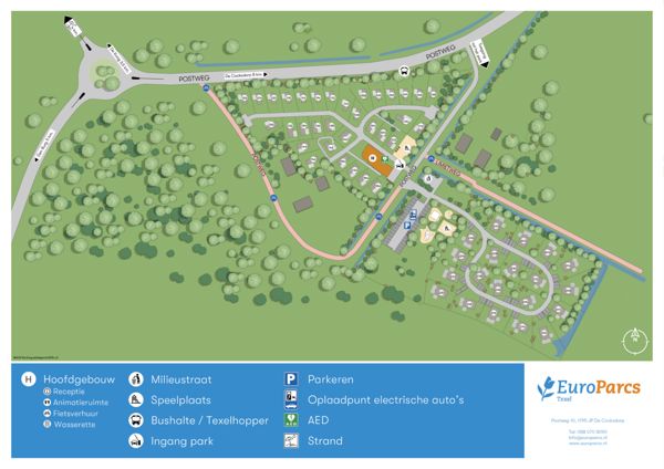 Plattegrond van EuroParcs Texel