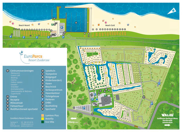 Plattegrond van EuroParcs Zuiderzee