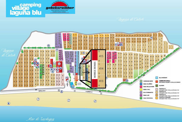 Plattegrond van Laguna Blu (Calik Blu)