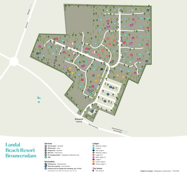 Plattegrond van Landal Beach Resort Brouwersdam