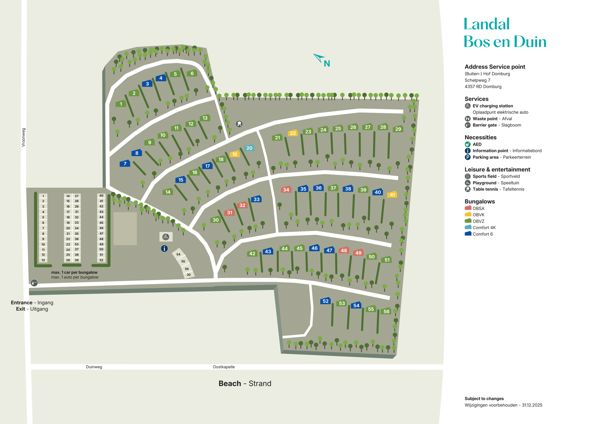 Plattegrond van Landal Bos en Duin
