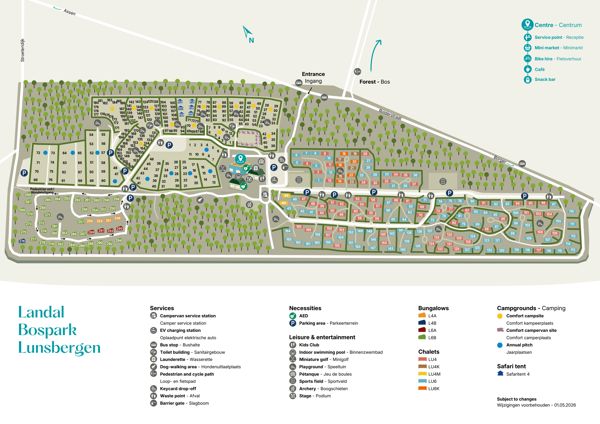 Plattegrond van Landal Bospark Lunsbergen