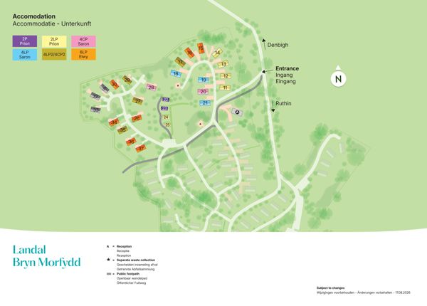 Plattegrond van Landal Bryn Morfydd