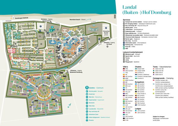 Plattegrond van Landal Buitenhof Domburg