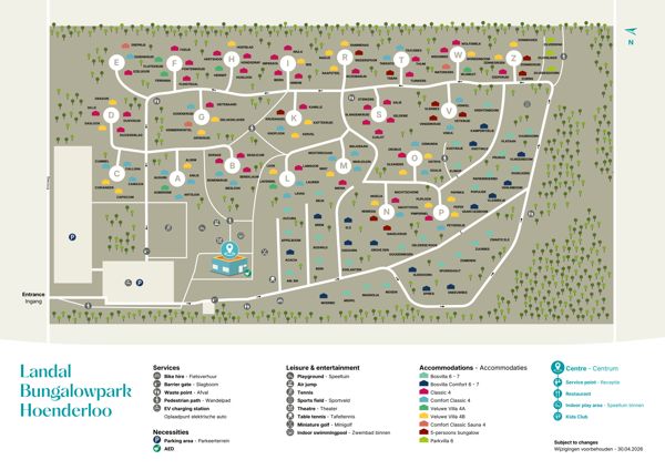 Plattegrond van Landal Bungalowpark Hoenderloo