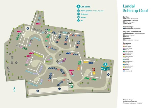 Plattegrond van Landal Bungalowpark Schin op Geul
