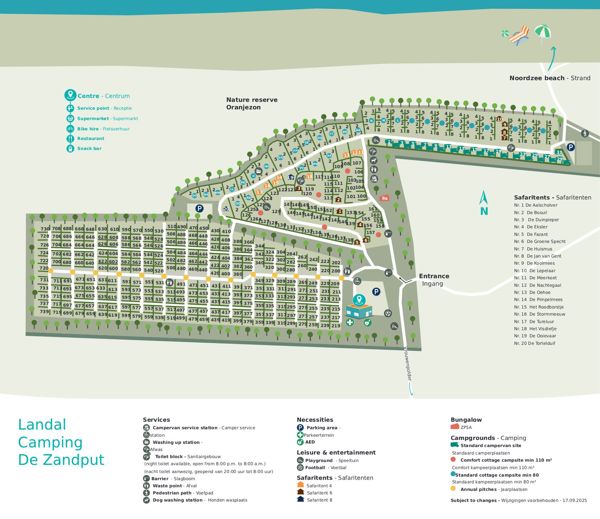 Plattegrond van Landal Camping de Zandput