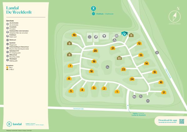 Plattegrond van Landal De Weelderik
