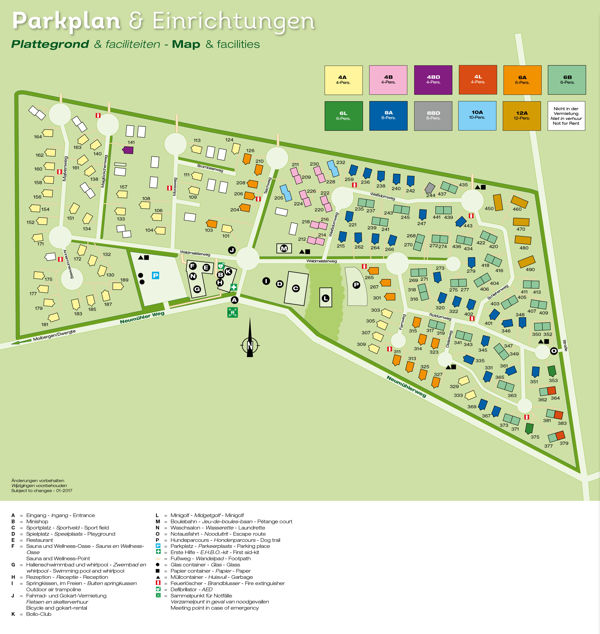 Plattegrond van Landal Dwergter Sand