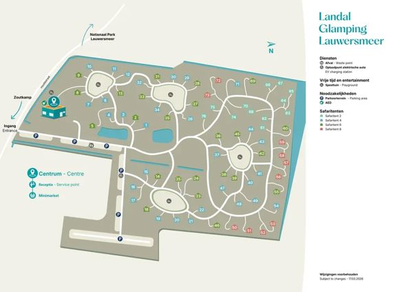 Plattegrond van Landal Glamping Lauwersmeer
