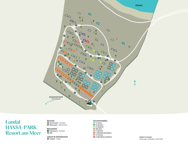 Plattegrond van Landal HANSA - PARK Resort am Meer