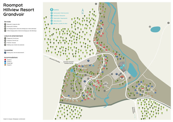 Plattegrond van Landal Hillview Resort Grandvoir