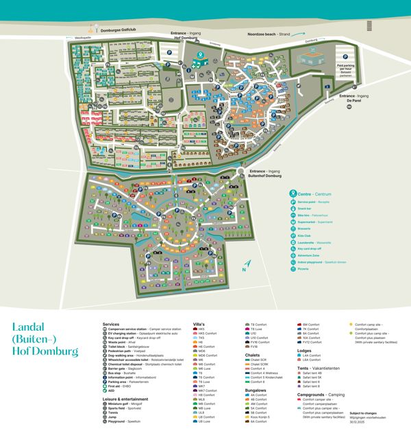 Plattegrond van Landal Hof Domburg