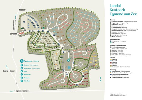 Plattegrond van Landal Kustpark Egmond aan Zee
