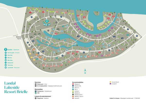 Plattegrond van Landal Lakeside Resort Brielle