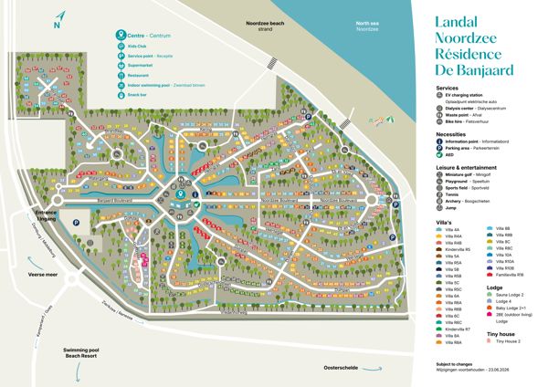 Plattegrond van Landal Noordzee Résidence De Banjaard
