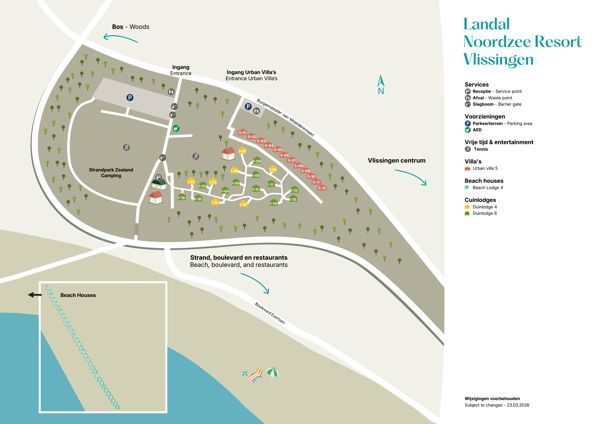 Plattegrond van Landal Noordzee Resort Vlissingen