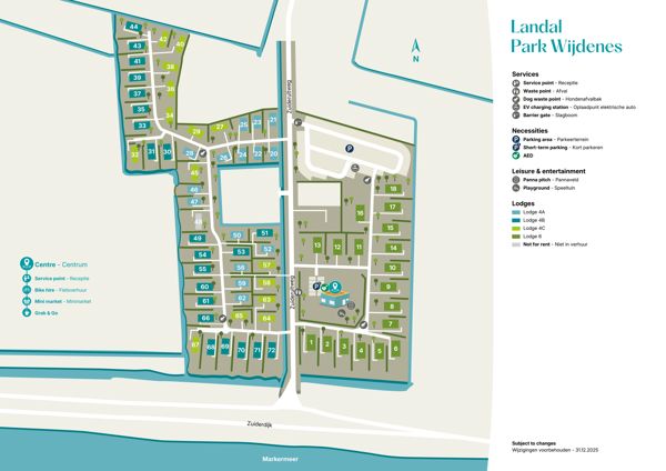 Plattegrond van Landal Park Wijdenes