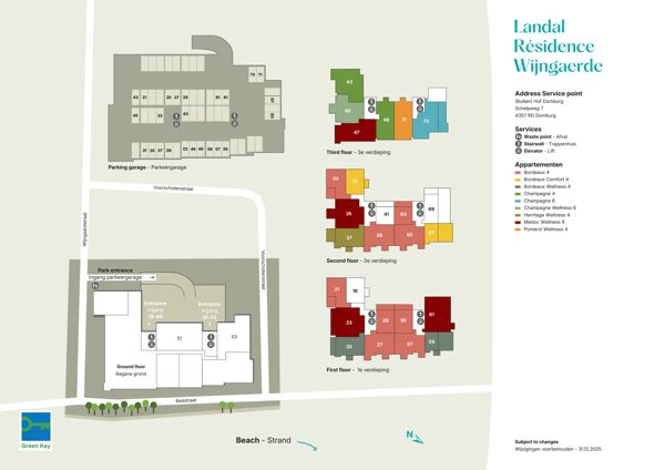 Plattegrond van Landal Résidence Wijngaerde 