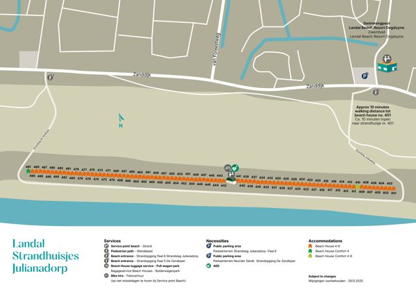 Plattegrond van Landal Strandhuisjes Julianadorp