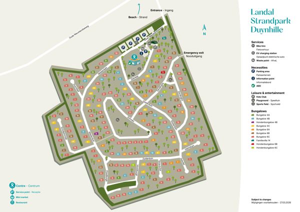 Plattegrond van Landal Strandpark Duynhille