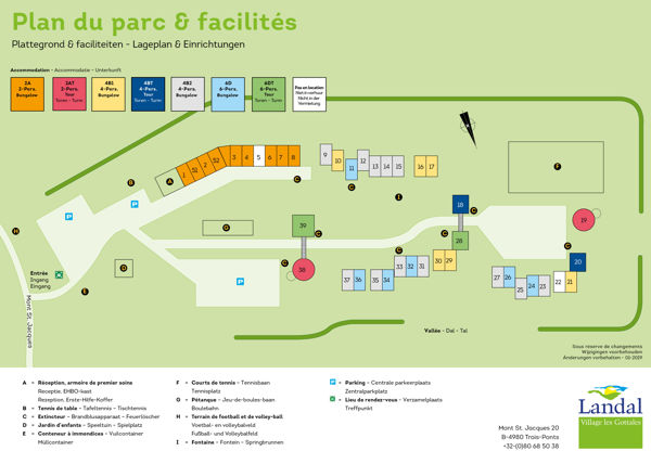 Plattegrond van Landal Village les Gottales