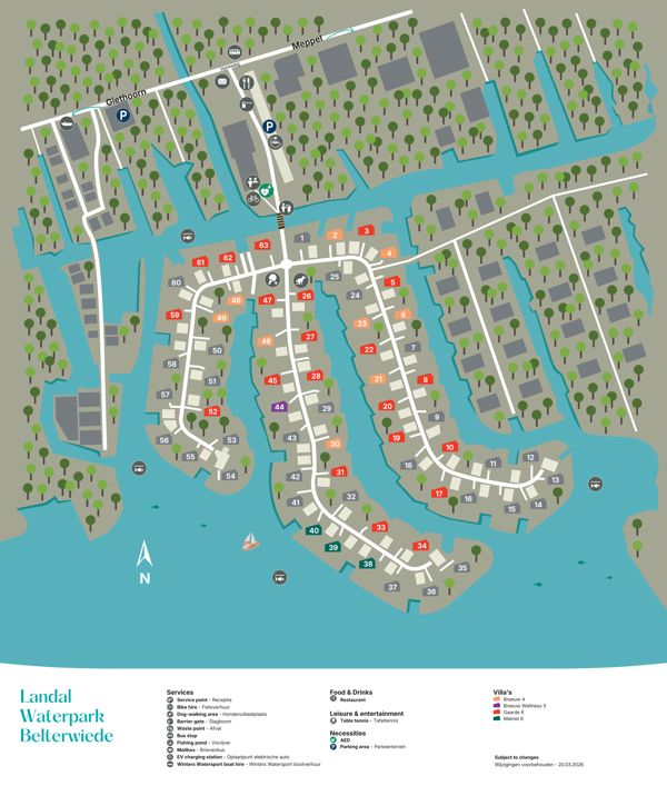 Plattegrond van Landal Waterpark Belterwiede