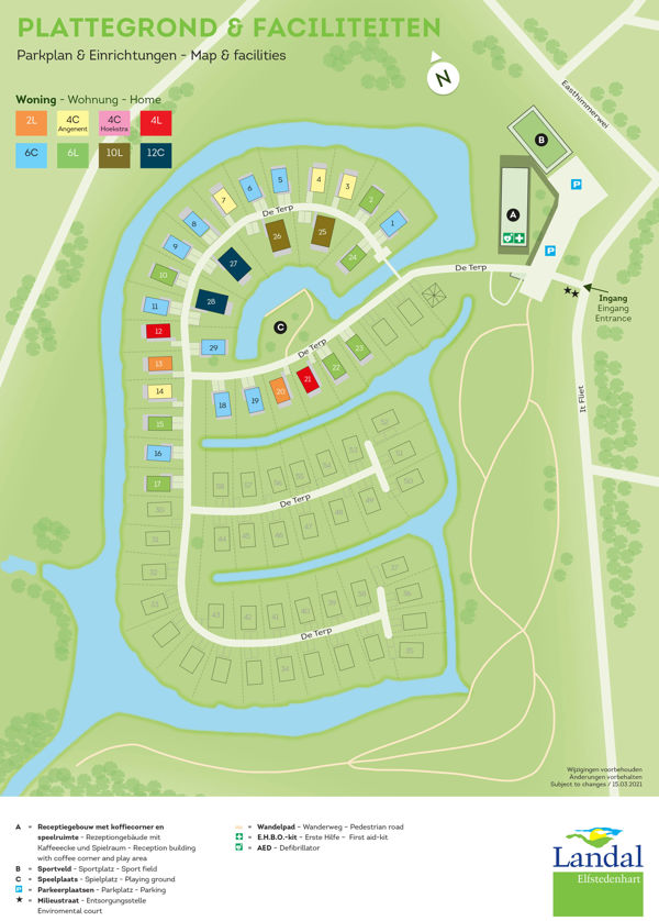 Plattegrond van Landal Waterpark Elfstedenhart