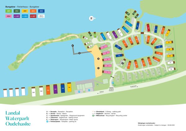Plattegrond van Landal Waterpark Oudehaske
