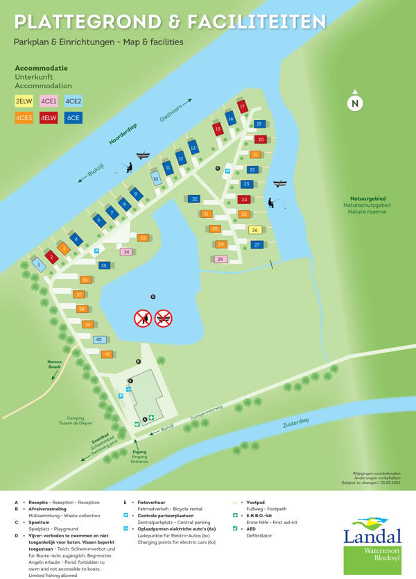 Plattegrond van Landal Waterresort Blocksyl